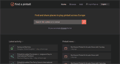 Desktop Screenshot of findapinball.com